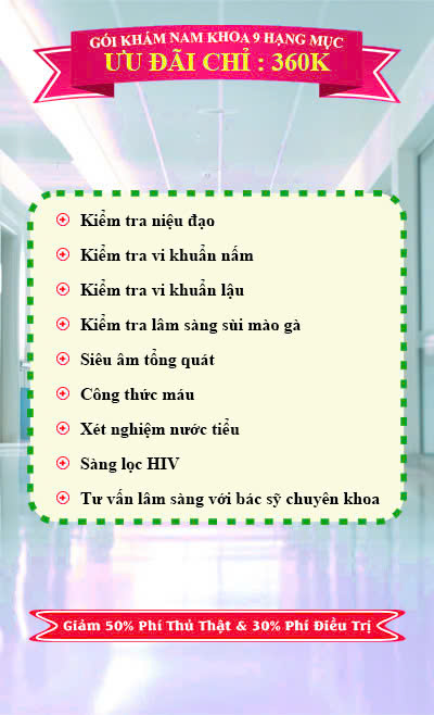Banner quảng cáo gói khám phụ khoa cơ bản ưu đãi chỉ 360K