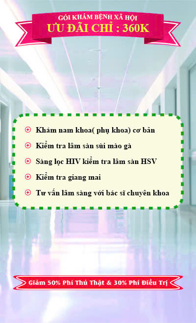 Banner quảng cáo gói khám phụ khoa cơ bản ưu đãi chỉ 360K